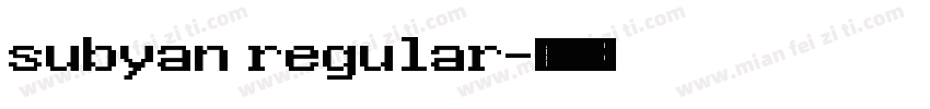 subyan regular字体转换